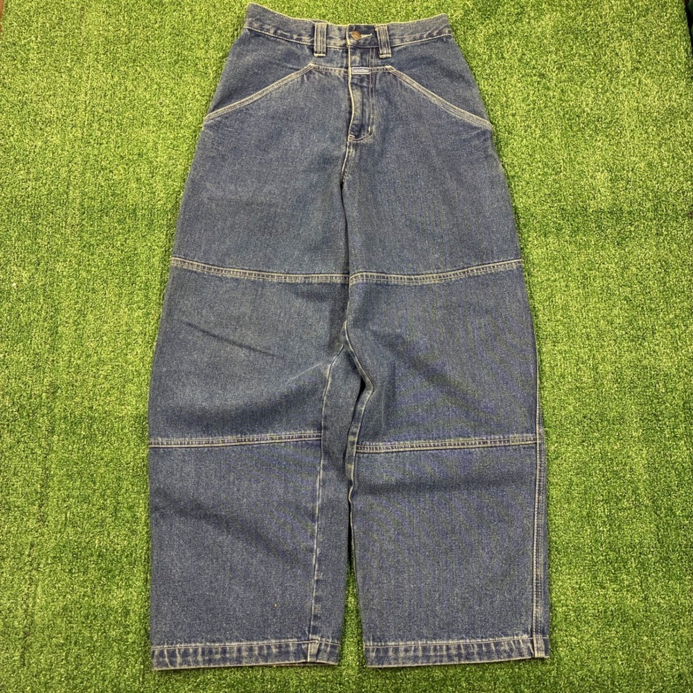 Y2K Machine Baggy‎ Carpenter Jeans Medium Wash Denim Double Knee